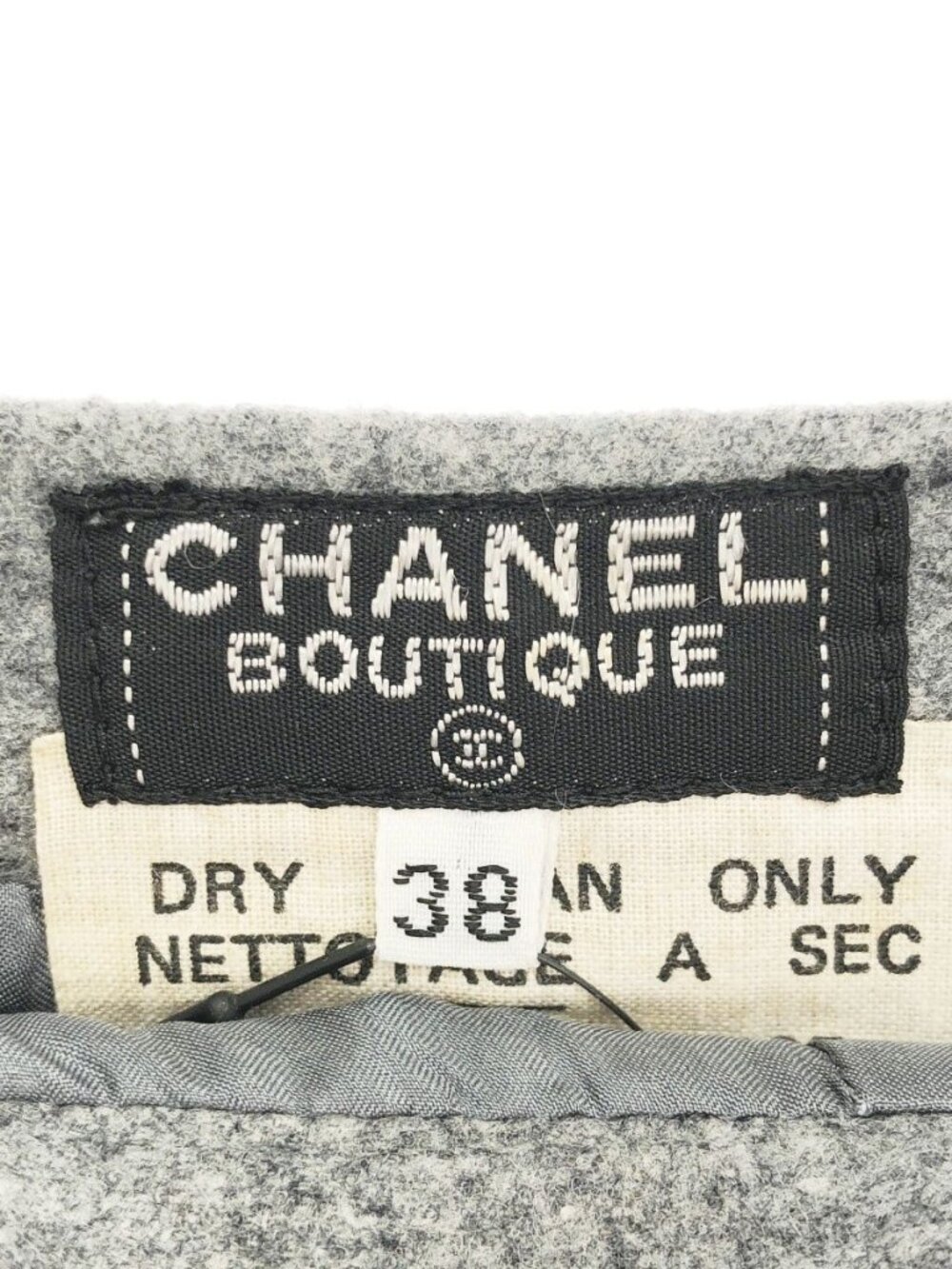 Chanel Vintage Tight Skirt Gray 38 - Picture 3 of 4